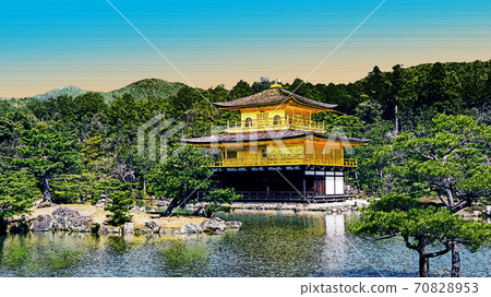 Kinkakuji Temple at sunset Kinkakuji Temple at sunset 70828953