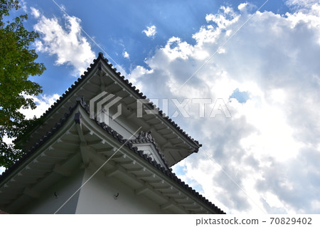 Corner tower and stone wall of Sendai Castle in Sendai City, Miyagi Prefecture, Tohoku 70829402