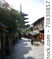 July 2020 Corona-damaged Kyoto, quiet Yasaka Tower 70830857