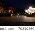 July 2020 Gion Matsuri Shinto ritual at the quiet Yasaka Shrine in Kyoto, which is a terrible corona 70830860