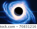Image of open deep space. computer model black hole image 70831216
