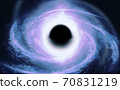 Image of open deep space. computer model black hole image 70831219
