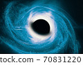 Image of open deep space. computer model black hole image 70831220