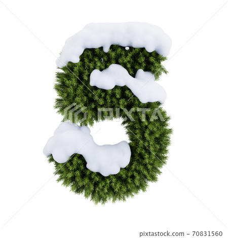 Christmas tree number 5 snow Christmas tree number 5 snow 70831560