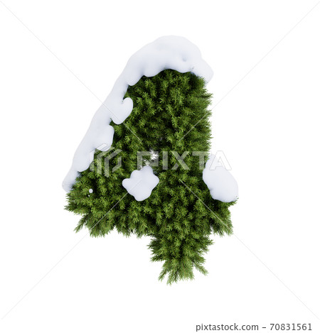 Christmas tree number 4 snow Christmas tree number 4 snow 70831561
