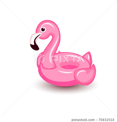 Float flamingo ring icon. Realistic summertime illustration. Vector template for your summertime design. 70832018