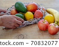 Different seasonal fruits :Apple,banana,avocado,lemon and peach 70832077
