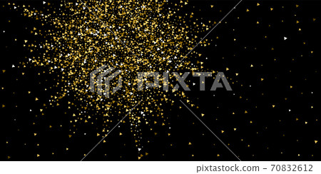 Gold triangles luxury sparkling confetti. Scattere Gold triangles luxury sparkling confetti. Scattere 70832612