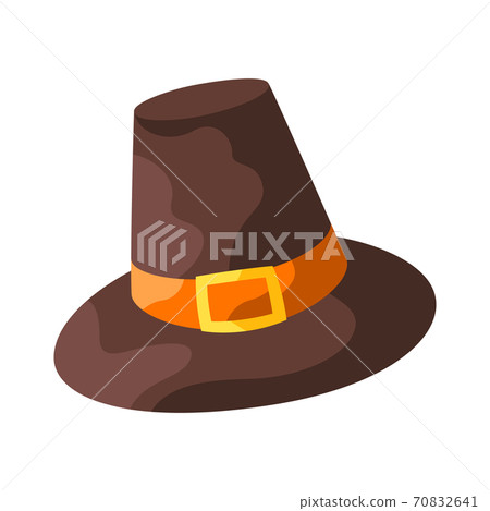 pilgrim hat. - Stock Illustration 