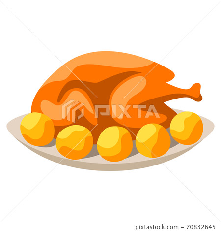 Happy Thanksgiving illustration of turkey. Happy Thanksgiving illustration of turkey. 70832645