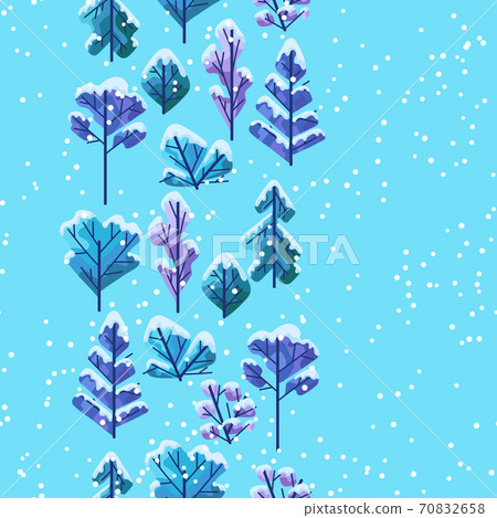 Winter pattern with trees. 70832658