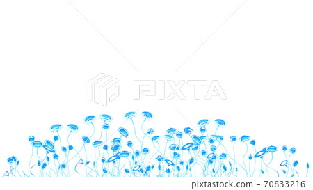 Floral Background. Blue Flowers On White Background Floral Background. Blue Flowers On White Background 70833216