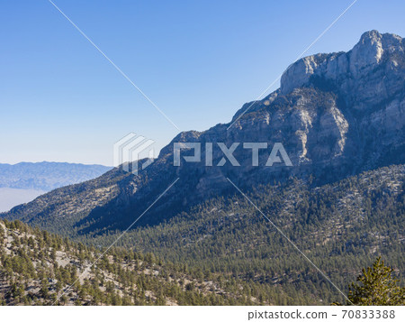 Sunny landscape of the Bristlecone Trail Sunny landscape of the Bristlecone Trail 70833388