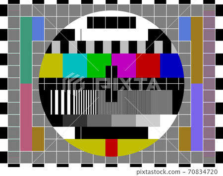 Test card TV, high resolution, 3D rendering 70834720