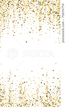 Gold triangles luxury sparkling confetti. Scattere 70834754
