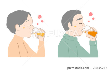 喝啤酒後便醉的老年人(無排隊) 喝啤酒後便醉的老年人(無排隊) 70835213
