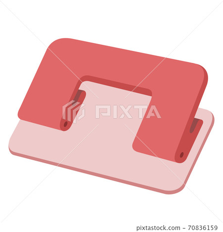 Hole punch office supplies illustration icon 70836159