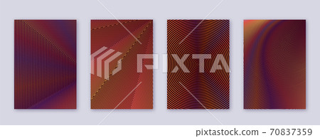 Art business card. Abstract lines modern brochure  70837359
