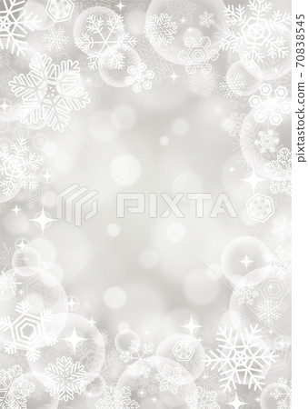 [冬季/聖誕節素材]雪和閃光背景銀 70838545