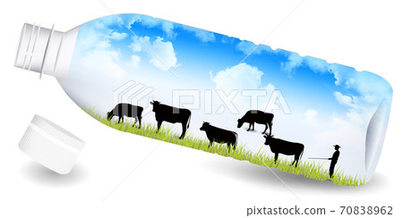 Ox New Year's card scenery PET bottle Ox New Year's card scenery PET bottle 70838962