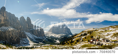 Beautiful view of famous dolomite mountain, Italy. Beautiful view of famous dolomite mountain, Italy. 70840070