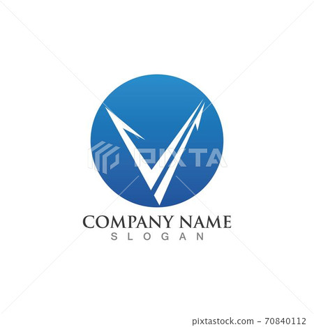 V Letter Lightning Logo Template V Letter Lightning Logo Template 70840112