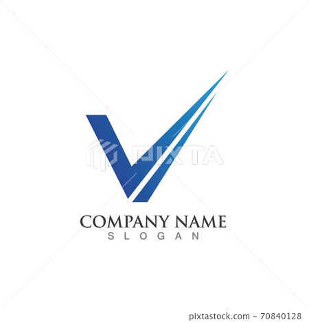V Letter Lightning Logo Template V Letter Lightning Logo Template 70840128