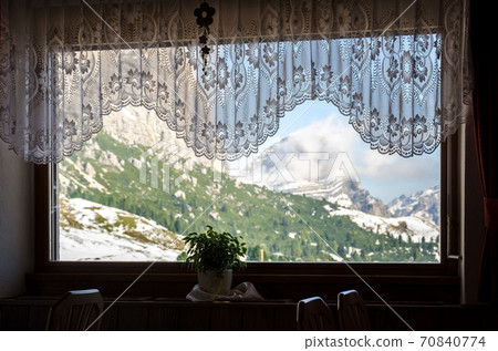 Beautiful view of famous dolomite mountain, Italy. Beautiful view of famous dolomite mountain, Italy. 70840774