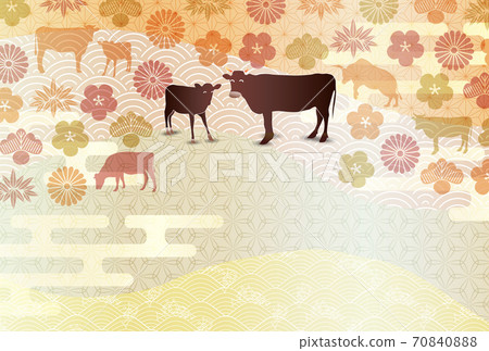 Japanese New Year's card Zodiac background Japanese New Year's card Zodiac background 70840888