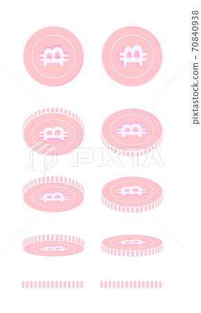 Bitcoin, internet currency rotating coins set, ani Bitcoin, internet currency rotating coins set, ani 70840938