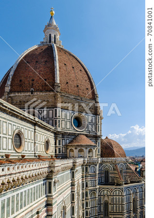Florence Duomo. Basilica di Santa Maria del Fiore (Basilica of Saint Mary of the Flower) in Florence, Italy. Florence Duomo is one of main landmarks in Florence. 70841001