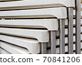 Close up stacked chair,Abstract 70841206