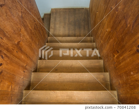 Old wooden stair down from building Old wooden stair down from building 70841208