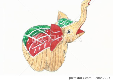 Picture letter of Lake Nomura, Mr. Elephant Picture letter of Lake Nomura, Mr. Elephant 70842293