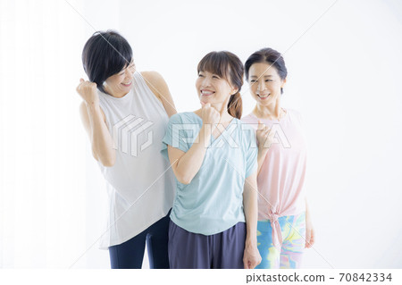 Yoga class for women in their 50s Yoga class for women in their 50s 70842334