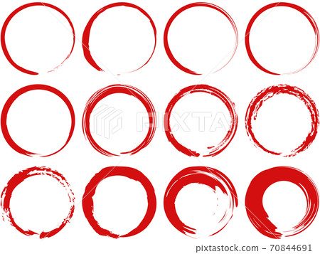 12種手繪圈(紅色) 12種手繪圈(紅色) 70844691