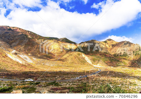 秋天萬代Azuma天際線風景秋葉福島縣福島市 70846296