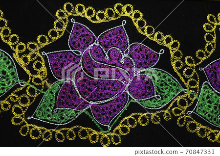 Traditional Tajik colorful embroidery suzani, carpet 70847331