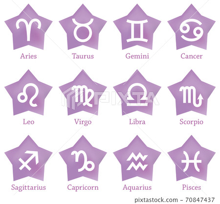 12 constellation icon set 12 constellation icon set 70847437