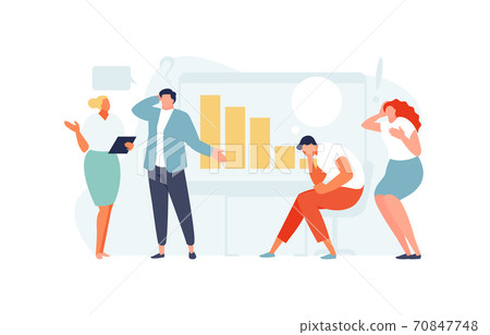 Business losses, falling sales and financial crisis 70847748