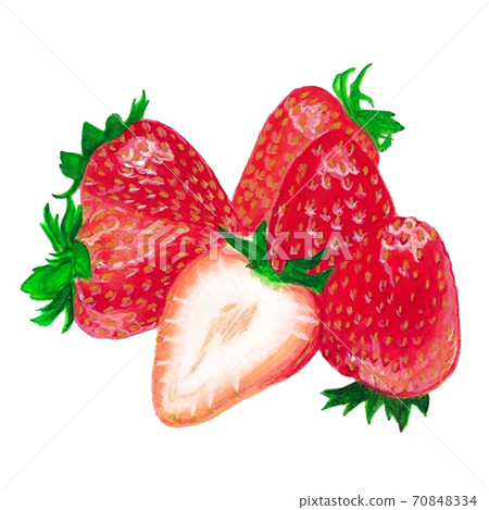手繪草莓的真實插圖 手繪草莓的真實插圖 70848334
