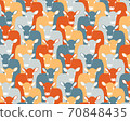 Cow pattern wallpaper red blue yellow 70848435