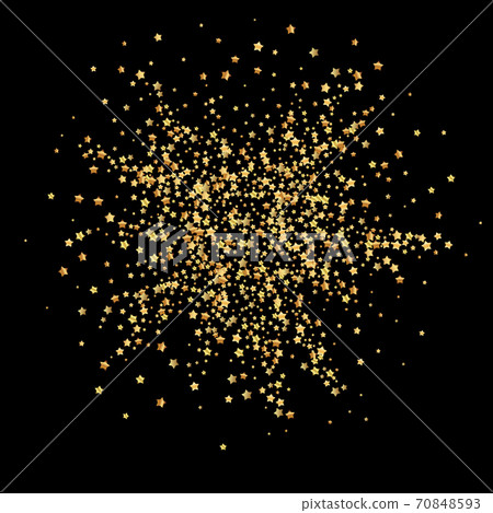 Gold stars luxury sparkling confetti. Scattered sm - Stock Illustration ...