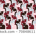 Cow pattern wallpaper pink black red gray 70848611