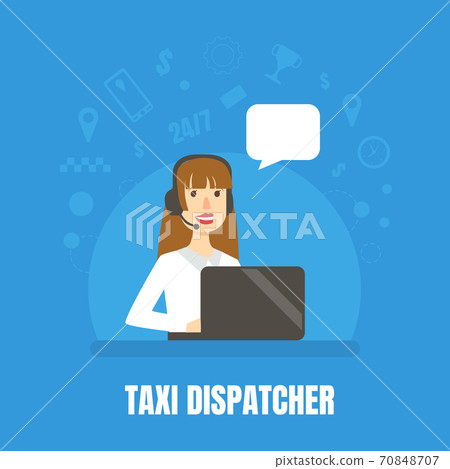 Taxi Dispatcher Banner Template, City Public Transportation Service, Taxi Car Online Ordering Vector Illustration Taxi Dispatcher Banner Template, City Public Transportation Service, Taxi Car Online Ordering Vector Illustration 70848707