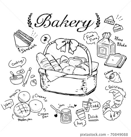 Hand-painted bakery illustration Hand-painted bakery illustration 70849088