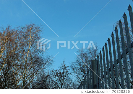 Metal palisade security fencing Metal palisade security fencing 70850236
