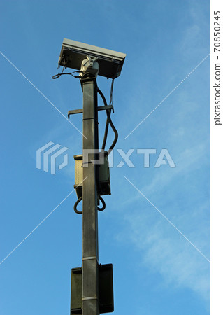 CCTV camera on column CCTV camera on column 70850245