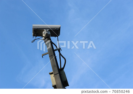 CCTV camera on column 70850246