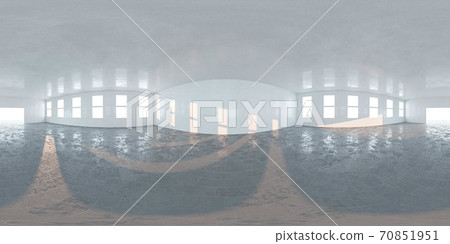 Panorama 360 view in modern white empty loft apartment interior full seamless 360 equirectangular panorama hdr style Panorama 360 view in modern white empty loft apartment interior full seamless 360 equirectangular panorama hdr style 70851951